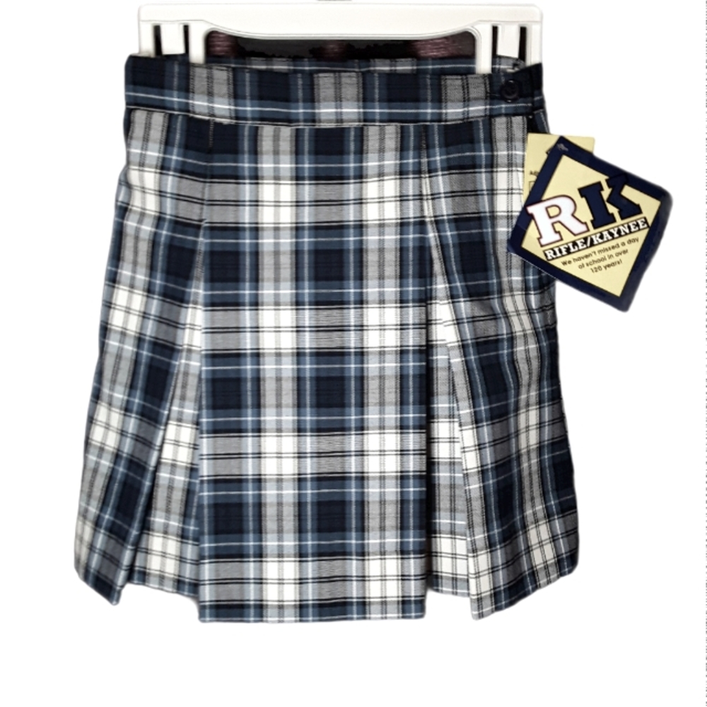 RK Plaid Box Pleat Skirt, Adjustable, P85 Size 5